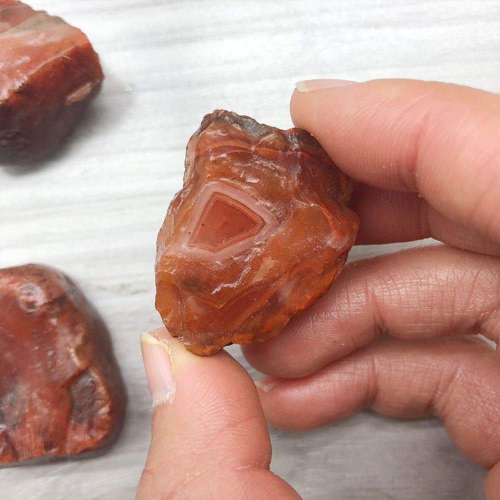 Marine Aquarium Hobby - 1pc Random Rough Raw Carnelian Red