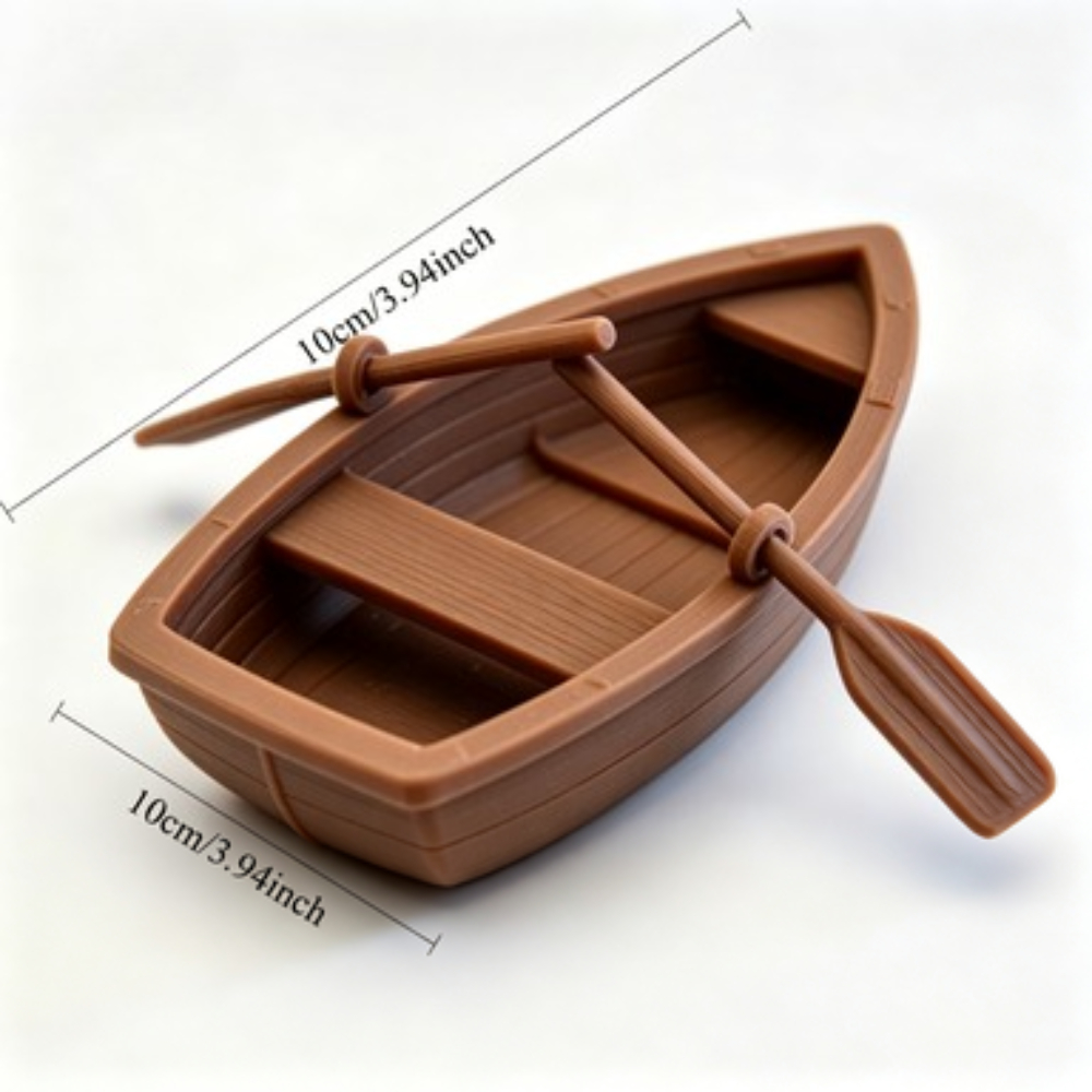 Mini Double Oar Wooden Boat Aq - Marine Aquarium Hobby 评论和价格